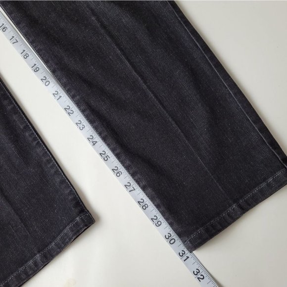 eileen Fisher Straight Leg Jeans Organic Cotton Black 10 - Picture 9 of 10